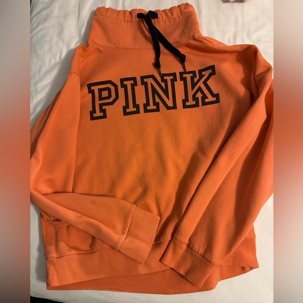 Victoria's Secret Orange Cowl Neck Sweat shirt